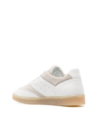 weiße Leder niedrige Sneakers von MM6 MAISON MARGIELA