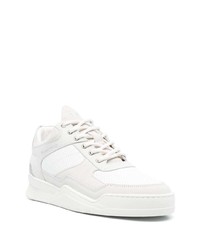 weiße Leder niedrige Sneakers von Filling Pieces