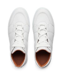 weiße Leder niedrige Sneakers von Ermenegildo Zegna