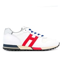 weiße Leder niedrige Sneakers von Hogan