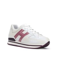 weiße Leder niedrige Sneakers von Hogan