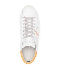 weiße Leder niedrige Sneakers von Philippe Model Paris