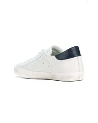 weiße Leder niedrige Sneakers von Philippe Model