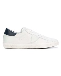 weiße Leder niedrige Sneakers von Philippe Model