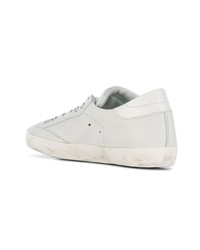 weiße Leder niedrige Sneakers von Philippe Model