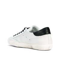 weiße Leder niedrige Sneakers von Philippe Model