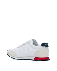 weiße Leder niedrige Sneakers von Lacoste