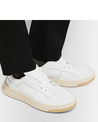 weiße Leder niedrige Sneakers von Acne Studios