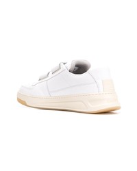 weiße Leder niedrige Sneakers von Acne Studios