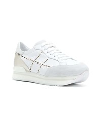 weiße Leder niedrige Sneakers von Hogan