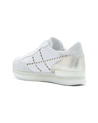 weiße Leder niedrige Sneakers von Hogan