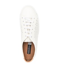 weiße Leder niedrige Sneakers von Fratelli Rossetti