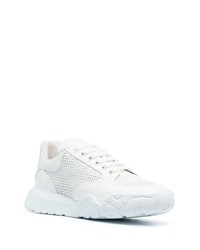 weiße Leder niedrige Sneakers von Alexander McQueen