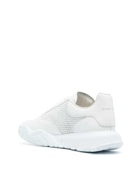 weiße Leder niedrige Sneakers von Alexander McQueen