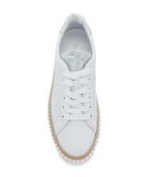 weiße Leder niedrige Sneakers von Hogan