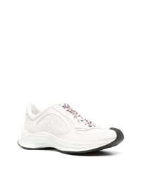 weiße Leder niedrige Sneakers von Gucci