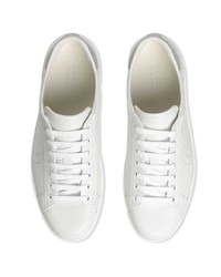 weiße Leder niedrige Sneakers von Gucci