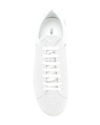 weiße Leder niedrige Sneakers von Emporio Armani