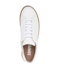 weiße Leder niedrige Sneakers von Camper