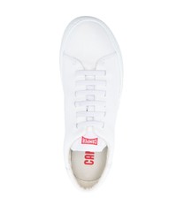 weiße Leder niedrige Sneakers von Camper