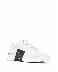 weiße Leder niedrige Sneakers von Philipp Plein