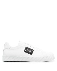 weiße Leder niedrige Sneakers von Philipp Plein
