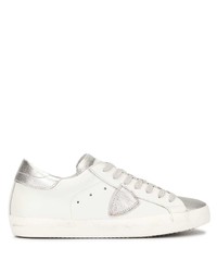 weiße Leder niedrige Sneakers von Philippe Model Paris