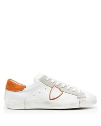 weiße Leder niedrige Sneakers von Philippe Model Paris