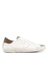 weiße Leder niedrige Sneakers von Philippe Model Paris