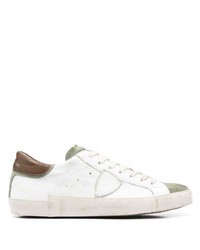 weiße Leder niedrige Sneakers von Philippe Model Paris