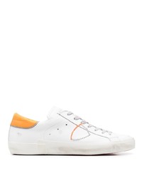 weiße Leder niedrige Sneakers von Philippe Model Paris