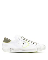 weiße Leder niedrige Sneakers von Philippe Model Paris