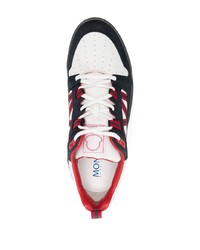 weiße Leder niedrige Sneakers von Moncler