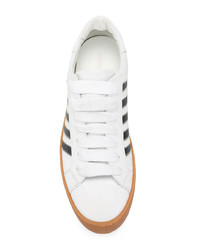 weiße Leder niedrige Sneakers von DSQUARED2