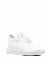 weiße Leder niedrige Sneakers von Filling Pieces