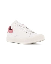 weiße Leder niedrige Sneakers von Alexander McQueen