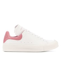 weiße Leder niedrige Sneakers von Alexander McQueen