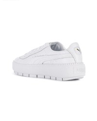 weiße Leder niedrige Sneakers von Puma