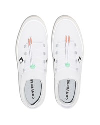 weiße Leder niedrige Sneakers von Converse