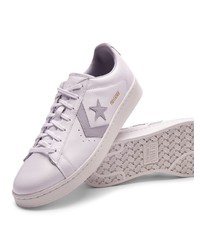 weiße Leder niedrige Sneakers von Converse