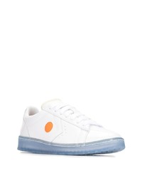 weiße Leder niedrige Sneakers von Converse