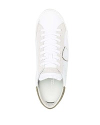 weiße Leder niedrige Sneakers von Philippe Model Paris