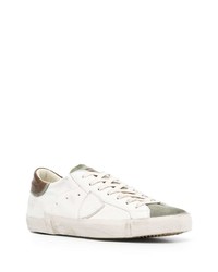 weiße Leder niedrige Sneakers von Philippe Model Paris