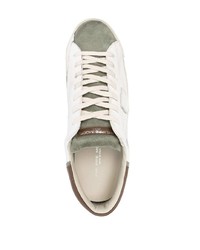 weiße Leder niedrige Sneakers von Philippe Model Paris