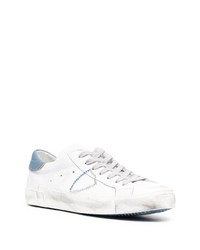 weiße Leder niedrige Sneakers von Philippe Model Paris