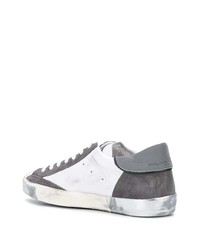 weiße Leder niedrige Sneakers von Philippe Model Paris