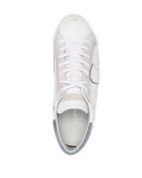 weiße Leder niedrige Sneakers von Philippe Model Paris