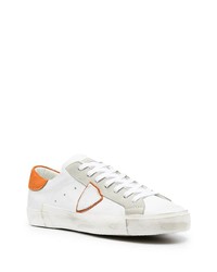 weiße Leder niedrige Sneakers von Philippe Model Paris