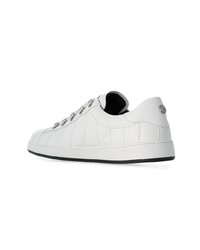 weiße Leder niedrige Sneakers von Balmain