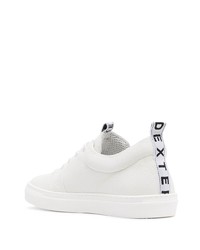 weiße Leder niedrige Sneakers von DUKE & DEXTE